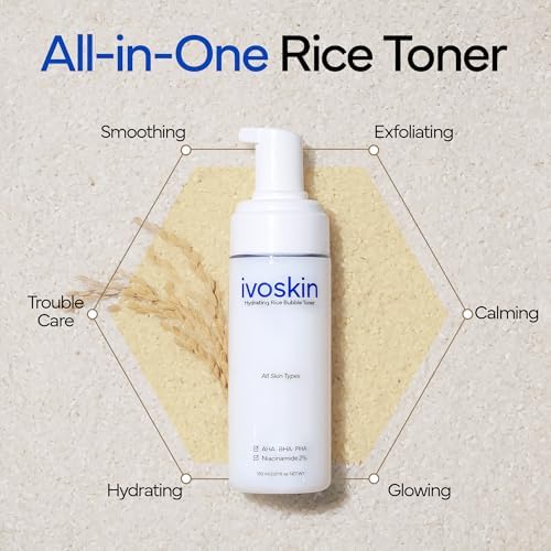 Rice Milky Bubble Toner - Hydrating, Glowing Skin - Sensitive Skin - Niacinamide & Rice Extract (5.07fl.oz / 150ml)