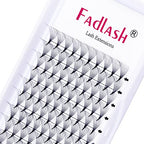 Volume Lash Extensions 10D 0.07 Fan Lash Extensions C Curl 12mm Premade Fans Eyelash Extensions Volume Lashes Pointed Base Middle Stem (10D-0.07-C, 12mm)