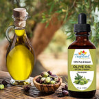 Extra Virgin Organic Olive Oil 4 oz - Cold Pressed Unrefined - Use For Face, Skin, Hair, Dry Scalp, Massage