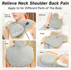 Red Light Therapy for Body, Shoulder Heating Pad, 660nm&850nm Wearable Near Infrared Red Light Heated Therapy Belt for Neck,Shoulder,Back,Body, Adjustable Temperature LED Remote Control