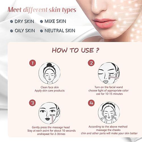 Red-Light-Therapy-for-Face, 7 in 1 LED Light Therapy Eye Equipment for Skin Care at Home Red Light Therapy Face Massager Skin Rejuvenation Light