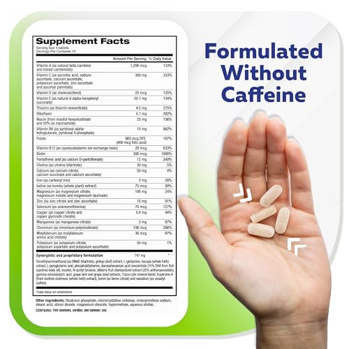 Focus Factor Adults Extra Strength, 120 Count - Brain Supplement for Memory, Concentration and Focus - Complete Multivitamin with DMAE, Vitamin D, DHA - Trusted Health Vitamins