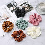 Lolalet Scrunchies for Women, Satin Hair Scrunchies Softer Than Silk Hair Ties for Hair Sleep, Big Scrunchy Ponytail Holder with Elastic Hair Bands for Girls Thick Thin Curly Hair -6 Pack, Style B