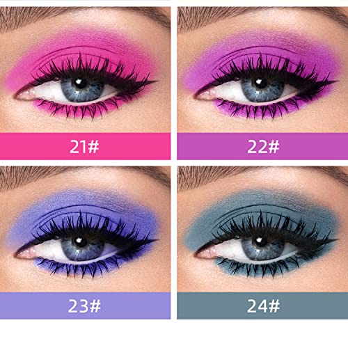 MAEPEOR Matte Liquid Eyeshadow 8 Colors Colored Smooth Creamy Eyeshadow Set Lightweight High-pigmented and Waterproof Long Lasting Matte Eyeshadow (Matte Colored, 8Colors Set 3)