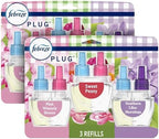 Febreze Plug Air Freshner Refills - Floral Variety Mix Pack - Pink Wisteria Breeze, Sweet Peony & Souther Lilac Morning - .87 Oz Each 3Ct. (Pack of 2)