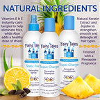 Fairy Tales Tangle Tamer Detangling Shampoo and Conditioner for Kids plus Detangling Spray - Ultra Moisturizing and Anti Frizz Protection - Paraben Free, Sulfate Free - 12 Oz Each Bottle - 3 pack
