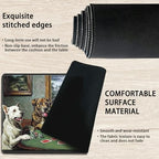 Playmats for Magic: The Gathering MTG Card Game Mat Plus 50 Pcs Card Sleeves, 24 x 14 inch TCG Mat with Stitched Edge for Commander Deck Duskmourn Board Game, Dogs Play Poker