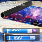 Stitched MTG Playmats for Magic The Gathering Play Mat with Tube Case for MTG Card Game Playing (Starry Zones)