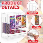 1 Pcs Acrylic Booster Pack Dispenser, Card Dispenser Storage and Organizer, for Trading Card, Booster Packs, Sports & More (3 Slots)
