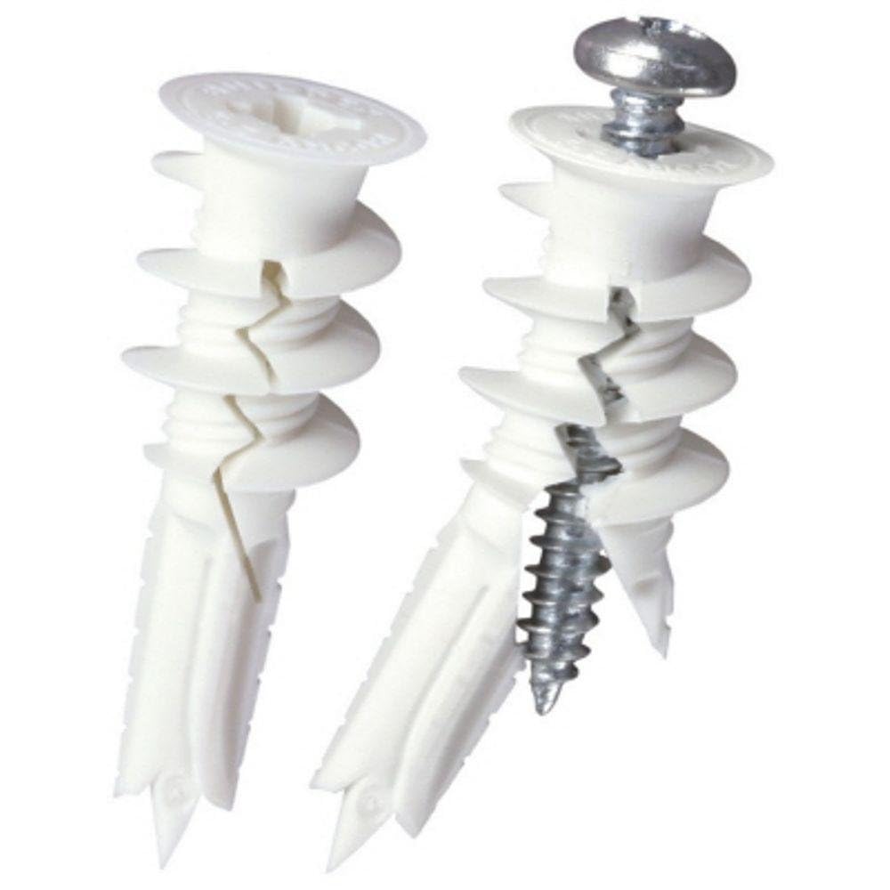 E-Z Ancor 25310#8 x 1-1/4" 100 Count 75lb Self-Drilling Twist-N-Lock Drywall Anchor