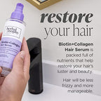 Bitoin & Collagen Hair Serum – Thickening & Strengthening Formula for Thin & Dry Hair – Salon-Quality Haircare with Natural, Healthy Ingredients. Vegan. Sulfate & Paraben Free. 3.38oz