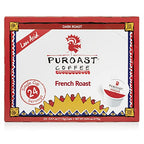 Puroast Low Acid Coffee Single-Serve Pods, French Roast, Certified Low Acid Coffee - pH above 5.5, Dark Roast, Original, (24 Count)- Gut Health, Higher Antioxidant, Roasted with Clean Energy - Compatible with Keurig 2.0 Coffee Makers