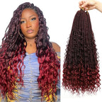 8 Packs Crochet Box Braids-20 Inch Boho Box Braids Crochet Braids Hair Bohomian Box Braid Crochet Hair Goddess Box Braids Crochet Hair for Black Women(1B/Bug)
