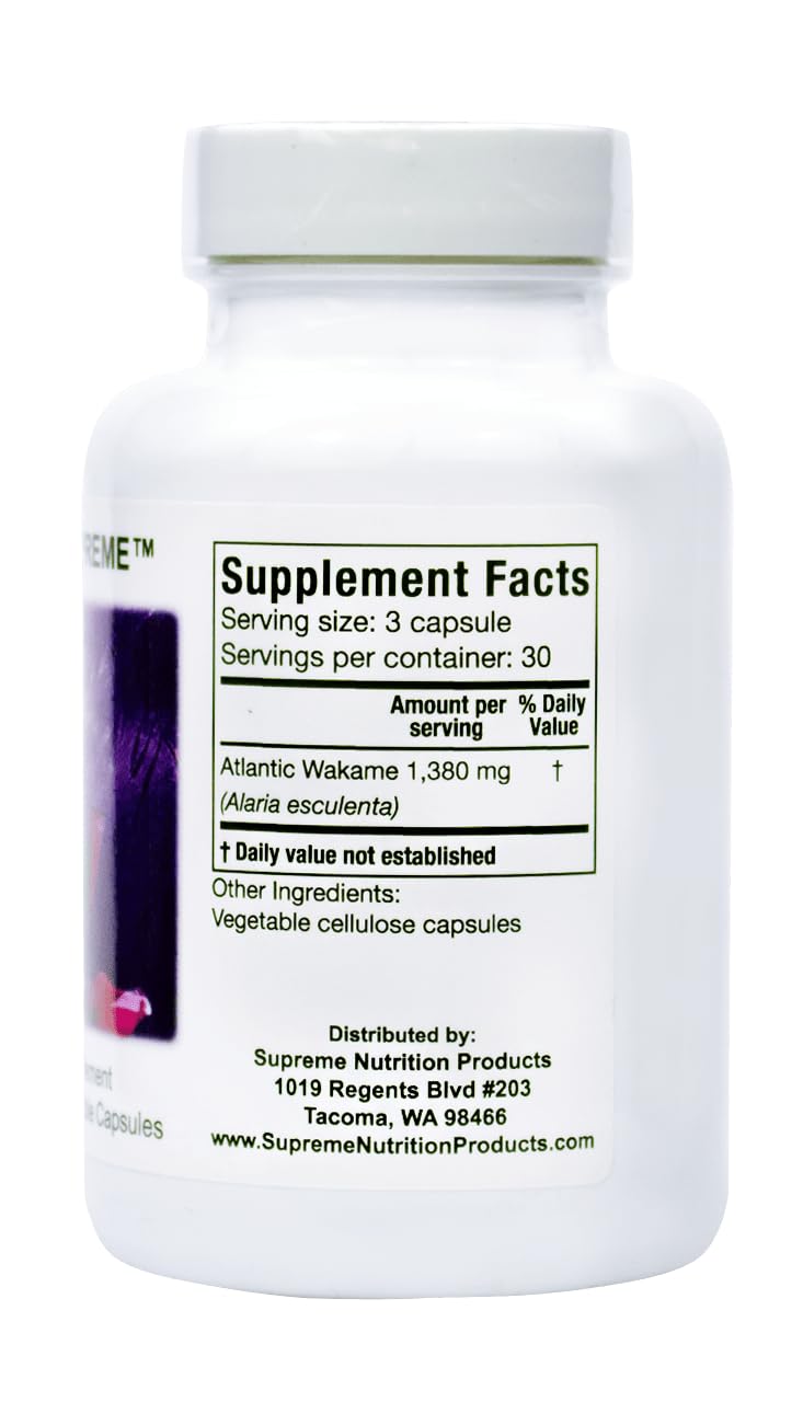 Supreme Nutrition Alaria Supreme, 90 Pure Atlantic Wakame Vegetarian Capsules (Pack of 2)
