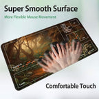 for MTG Game Playmat, for Magic TCG Rubber Play mat,Tabletop Card Playmats with Smooth Surface,Trading Card Inked Game Mat with Zones,Battle Game,Mysterious Tree Cave