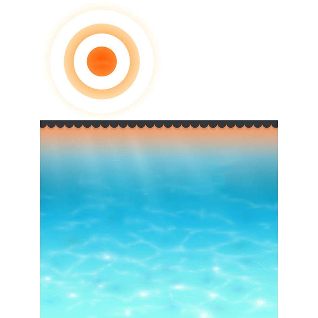 FAMIROSA Rectangular Pool Cover, Solar Cover for In-Ground and Above-Ground Pools, Pool Cover Protector, Heat Retaining Blanket, Floating Solar Pool PE Film with Air Chambers,118.1" x 78.7",Black