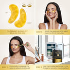 PLANTIFIQUE Gold Eye Patches for Puffy Eyes | 20 Pairs | Valentines Day Gifts Under Eye Masks for Dark Circles | Puffiness Eye Gels | Eye Mask Skincare