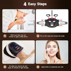 Red Light Therapy for Face, 4 Modes Led Face Mask Light Therapy with Timer Function, Near-Infrared 850 Mask with 180 LED Beads for Home and Travel Skin Care