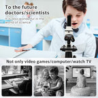 Microscope for Adults Professional:Compound Microscope for Kids 8-12,100X-2000X Kids Microscope Kit with Prepared Microscope Slides and Covers,Plant Stereo Microscopes for Kids Homeschool Lab