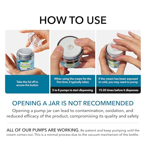Collagen Cream for Face with Retinol & Hyaluronic Acid - Face Moisturizer for Women & Men - Skin Tightening Firming Cream - Anti Aging Face Wrinkle Cream, Day & Night Moisturizing Facial Cream - 1.7oz