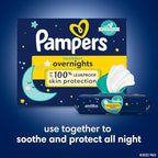 Pampers Overnight Diapers - Swaddlers Overnights - Size 5, 50 Count, Disposable Baby Diaper, Night Time Leak and Skin Protection