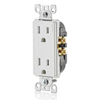 Leviton 15 Amp Decora Tamper-Resistant Duplex Electrical Wall Outlet, 10 Pack, T5325-WMP, White