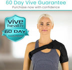 Vive Shoulder Brace for Women & Men - Injury Recovery Compression Support Sleeve - for Rotator Cuff Injuries, Arthritis, Sprain, Dislocation, PT - Targeted Inflammation Pain Relief (Black, Large)