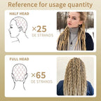 Boho Dreadlocks extension Synthetic Double Ends Dreadlocks with Curly Ended, 20 inches 5 Strands Fish-Bone Braids, Handmade Soft DE Dread Locks (DE 27/613, 24inch)