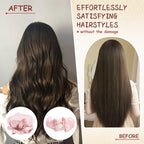 6 Pcs Heatless Hair Curling Set with Satin Overnight Headbands - Creates Beautiful Curls Without Heat Damage (pale pink)