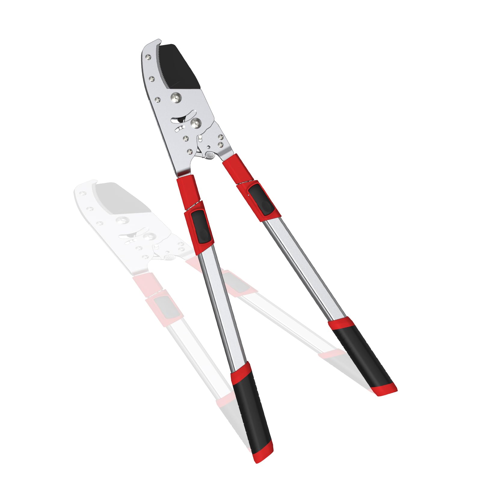 GARTOL Heavy-Duty Extendable Loppers, 28"-41" Telescopic Tree Trimmer, Double Ratcheting Branch Cutter, Anvil Lopper for Thick Branches, Cuts 2" Dry Wood