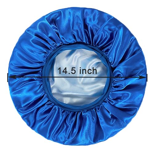2pcs Bonnet for Men, Bonnets for Women, Satin Silk Hair Bonnet for Sleeping, Reversible Double Layer Wide Band Sleep Cap for Curly Hair Braids