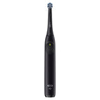 Oral-B Rechargeable Electric Toothbrush, iO2 Starter Kit, 3 Cleaning Modes, Automatic Pressure Sensor to Protect Gums, 2 Brush Heads, Night Black
