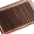 Brown Lash Clusters 320 Pcs Lash Extension Kit Fluffy DIY Eyelash Extensions Kit Natural Look Cluster Lashes D Curl 8-16 MM Mixed Lash Bond and Seal Lash Tweezers for Lash Clusters Kit DIY at Home