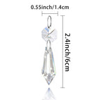 Premium Clear Crystal Glass Drops 2.4" -Multi Purpose Bluk Crystal Beads Hanging Prisms for Holiday Party/Home/Window Decoration/Chandelier Replacement Parts (M-100pcs)