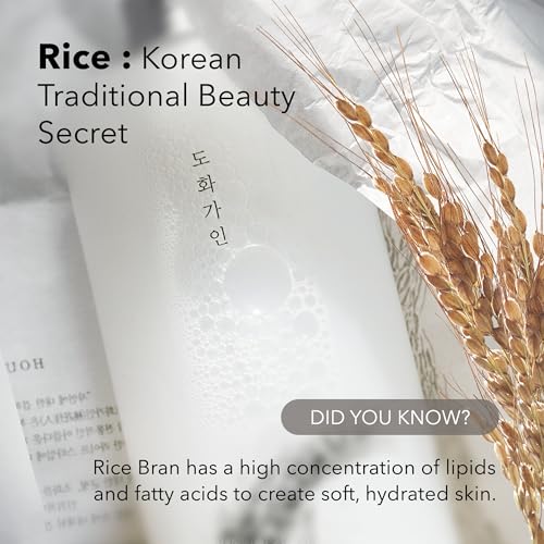 Gentle Rice Bran Toner Korean for Face (Tone, Rejuvenate & Moisturize) - Hydrating Vegan with Hyaluronic Acid - Rice Bran Extract (6.76 Fl oz)