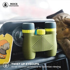 Nocs Provisions Standard Issue 10x25 Waterproof Binoculars, 10X Magnification, Bak4 Prism, Wide View Multi-Coated Lenses for Bird Watching, Hiking & Backpacking - Olive Green