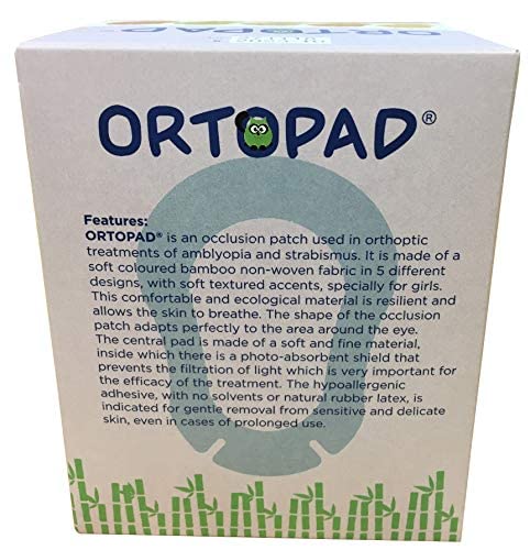 Ortopad® Soft Bamboo Girls Eye Patches, 50/Box (Regular Size, 4+ yrs) Textured Accents