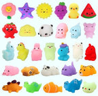 120 Pack Squishy Toys, Kawaii Squishies Party Favors for Kids 4-8 8-12 Treasure Box Toys for Classroom Birthday Xmas Gifts Goodie Bag Mini Animals Mochi Squishy Stress Relief Sensory Toys Random