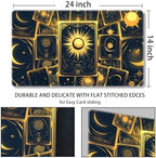 MTG Playmat Magic Card Playmat Game Mat,TCG & CCG Card Games Mat with Free Storage Bags Size 24 x 14 Inches (No with Zones,Card)