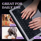 Nail Adhesive Tabs for Press On Nails - BTArtbox 20 Sheets 15 Sizes Ultra Thin & Waterproof Nail Stickers for Fake Nails, 600PCS Double Sided Jelly Nail Sticky Tabs for Manicure