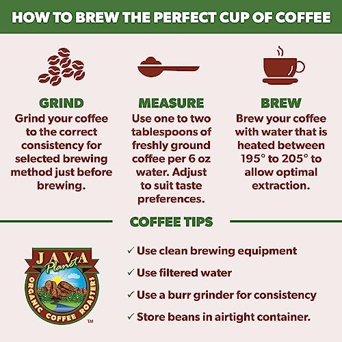 Java Planet Low Acid Coffee, Guatemalan Organic Coffee Beans, Smooth Full Flavored, Single Origin: Whole Bean Medium Roast - Smithsonian Bird Friendly 1LB Bag