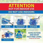 Raid Disposable Fly Trap 6-Pack, Hanging Fly Trap Outdoor Home, Bug Catcher and Flying Insect Trap with Premium Bait, Fly Traps for Backyard, Camping, & More