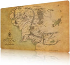 MTG Playmat Non-Slip Rubber Backing Printing Commander Board Game Desk Mat Duel Mat TCG PTCG Playmat 24x14 inches and Free Storage Bags (Middle Earth)