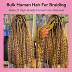 27 Honey Blonde Human Braiding Hair Deep Curly Bulk Human Hair for Braiding 100g No Weft Hair Extensions 100% Brazilian Virgin Human Hair Bulk Human Braiding Hair for Boho Braids 16 Inch