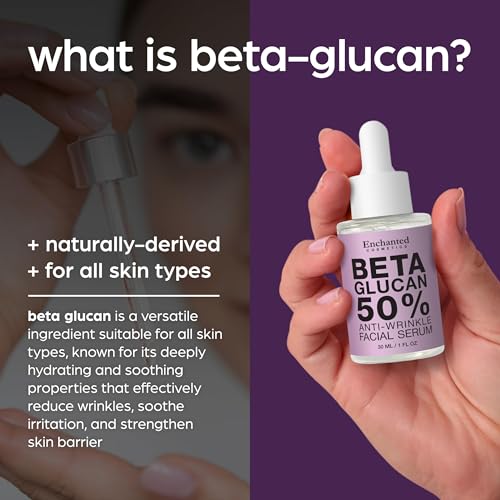 50% Beta Glucan Serum | Anti-Aging, Hydrating & Plumping for Dry Skin, Fine Lines, Wrinkles, Dark Spots | Niacinamide, Centella, Hyaluronic Acid | Korean Skincare | Lightweight, Non-Greasy
