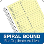 Adams Spiral Petty Cash Book, 2-Part, Carbonless, 4 Messages per Page, 200 Sets per Book (SC1156)