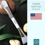 Bare Essentials Living Clay Face Mask Brush (3 Pack, White) Dual Soft Silicone Face Mask Applicator Brush Tool, Great Facial Essentials, Moisturizer Applicator & Skincare Brush for Facials