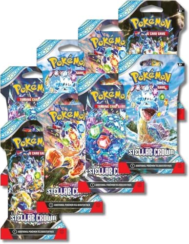 Pokemon TCG Scarlet & Violet Stellar Crown - 8 Boosters Packs (80 Cards)