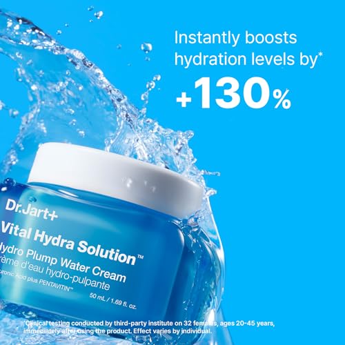 Dr.Jart+ Vital Hydra Solution Water Cream Glow Hydrating Face Moisturizer with Hyaluronic Acid | Korean Skin Care, 1.69 Fl Oz