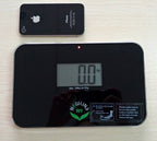 NewlineNY Step-on Super Mini Smallest Travel Bathroom Scale with Protection Sleeve: SBB0638SM-BK+S001MG